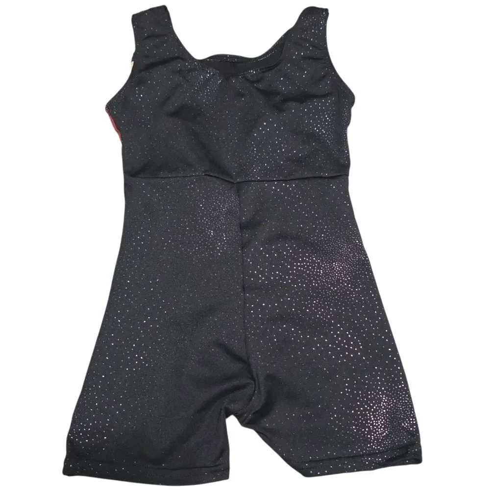 Black Unitard with Gold and Red Accents